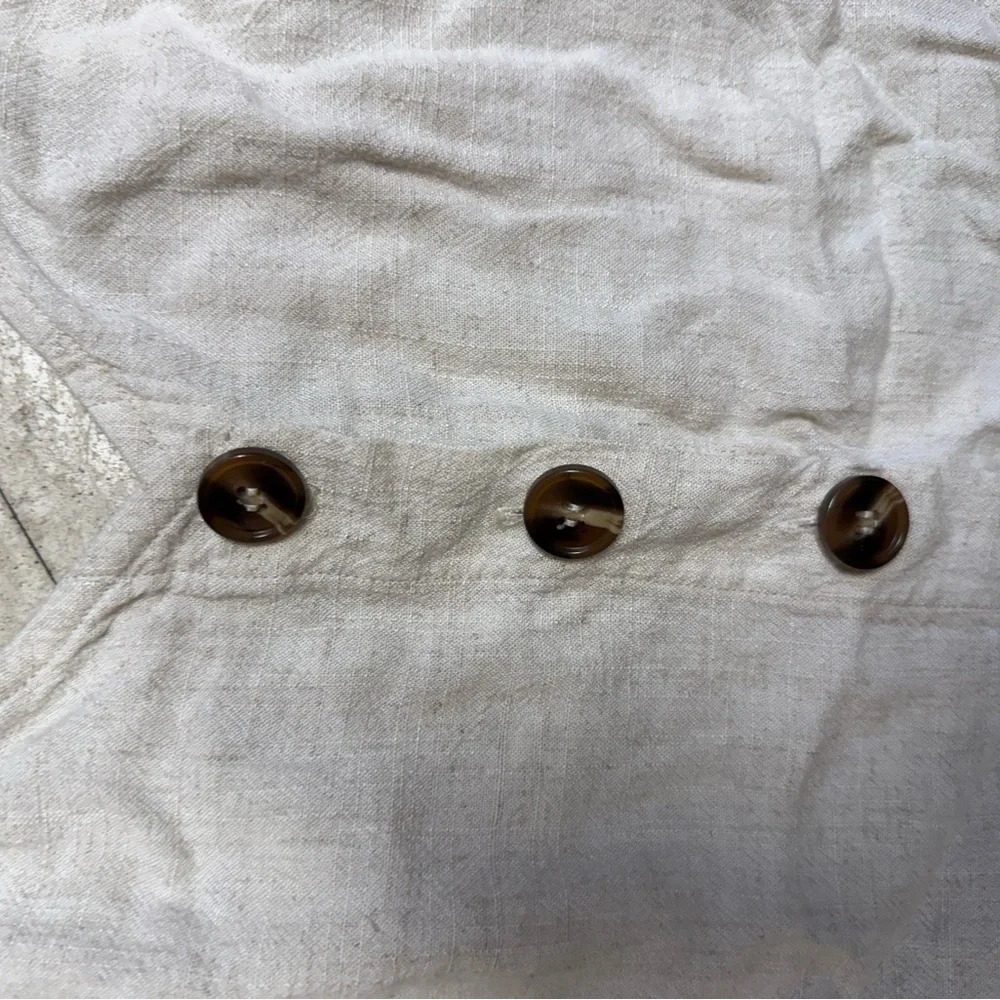 Beige Button-Down Ruffle Dress - Picture 2 of 3